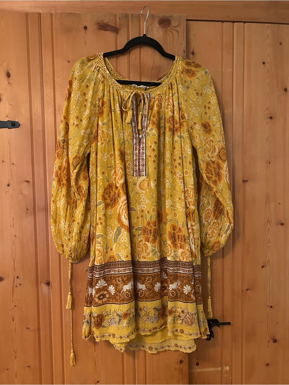Spell Yellow Floral Boho Mini Dress